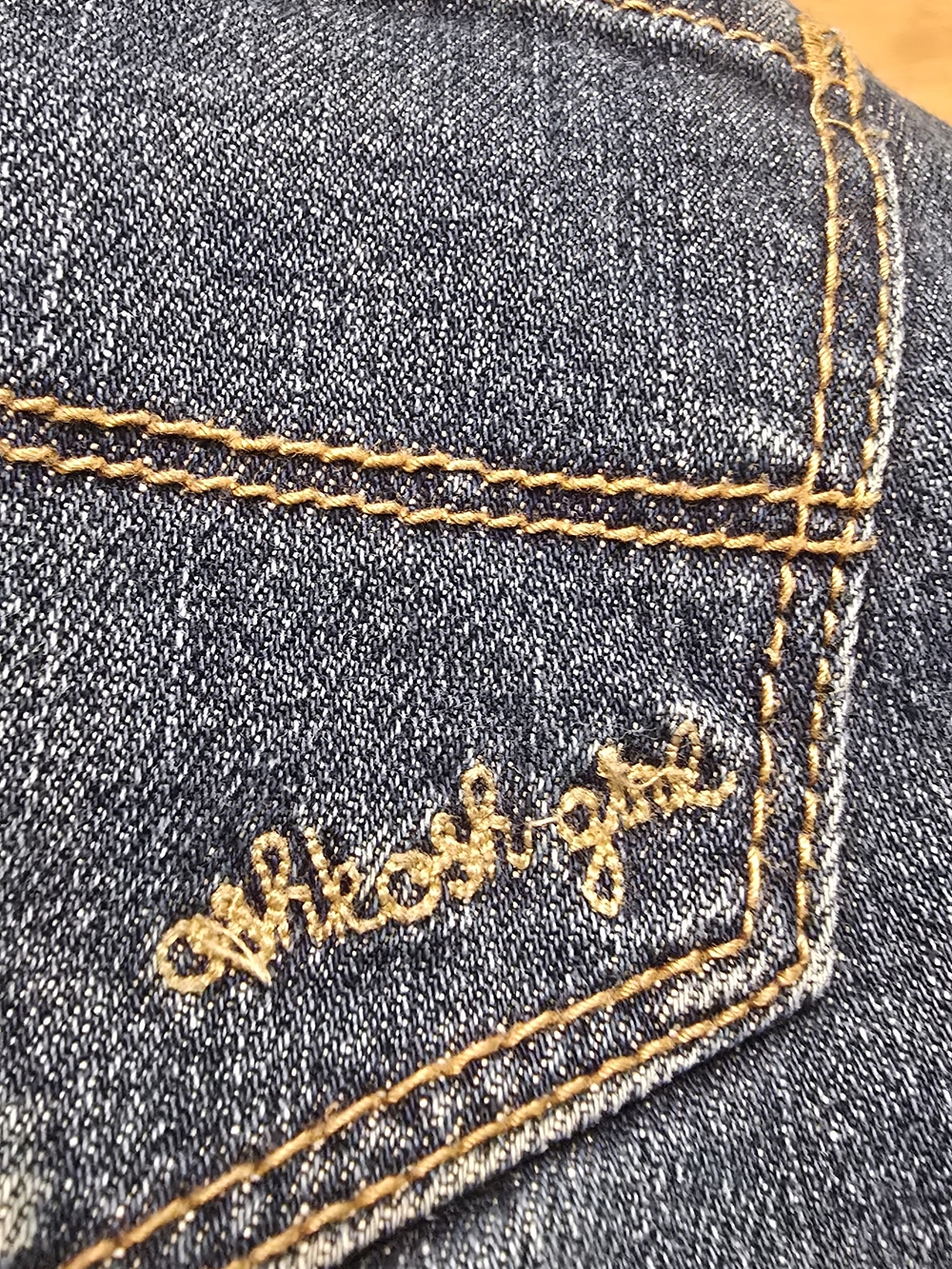 Girls Osh Kosh Blue Denim Boot Cut Jeans with Contrast Stitching